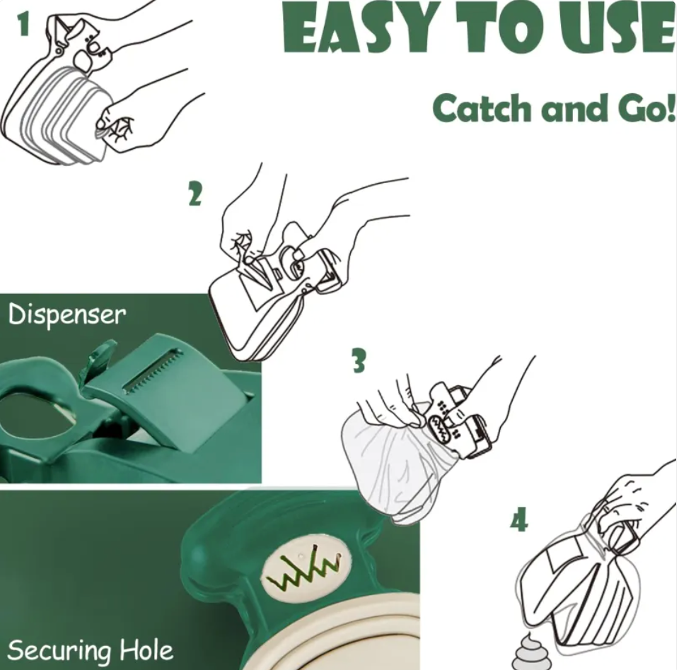 EcoClean™ - Portable Pooper Scooper with Built-in Bag Holder