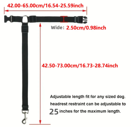 SafeDrive™ Adjustable 2-in-1 Pet Car Seat Belt & Leash
