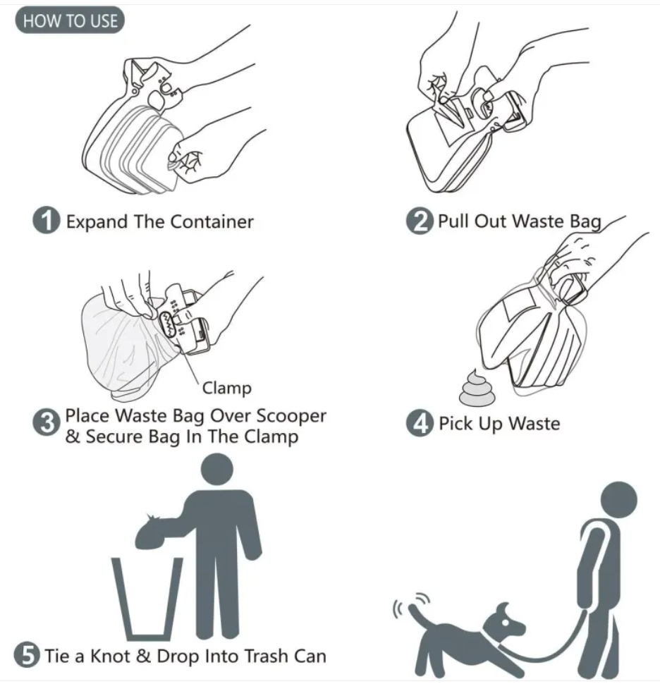 EcoClean™ - Portable Pooper Scooper with Built-in Bag Holder