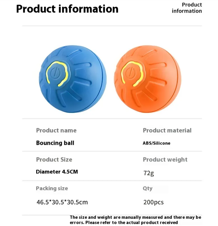 SmartBounce™ - Interactive Auto-Rolling Pet Ball