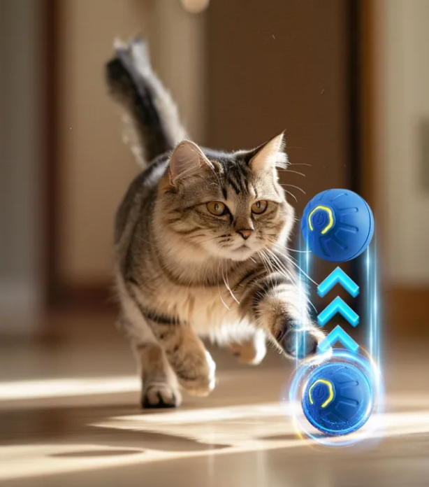 SmartBounce™ - Interactive Auto-Rolling Pet Ball